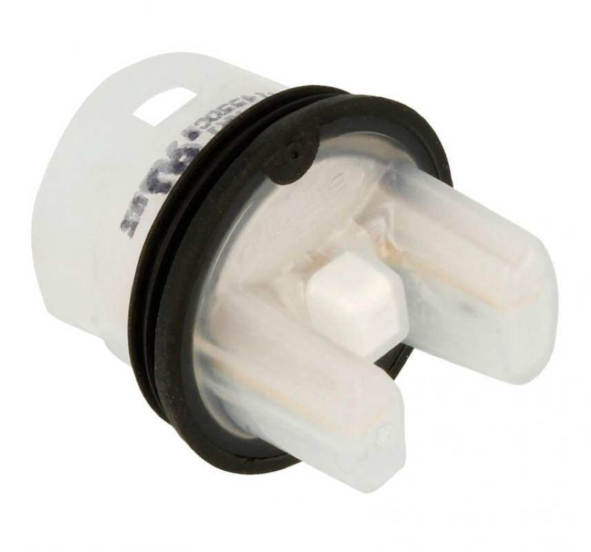 Bauknecht Beko NTC Temperatursensor C00869209 für Haushaltsgeräte, Nahaufnahme des schwarzen Sensors mit Kabel