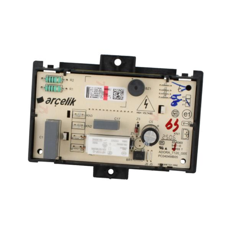 Originale Bauknecht Beko Timeruhr C00919369, digitale Zeitschaltuhr für Haushaltsgeräte, Frontansicht mit Tasten und Display