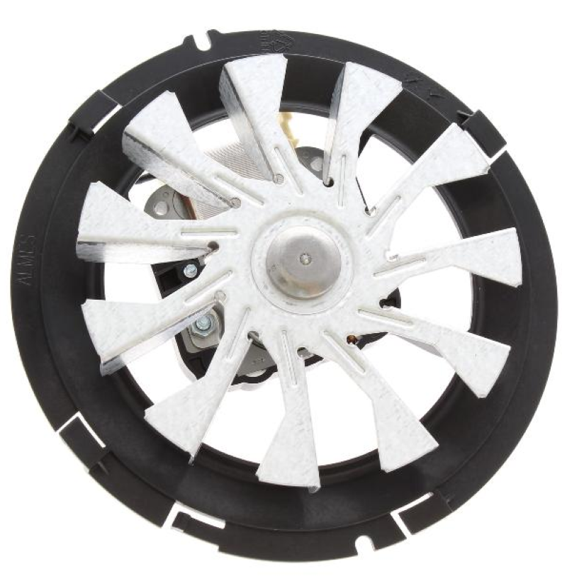 Original Bauknecht Kuhlventilator-Assembly C00311028, sichtbar mit Lüfterflügel und Anschluss, für Kühlgeräte.