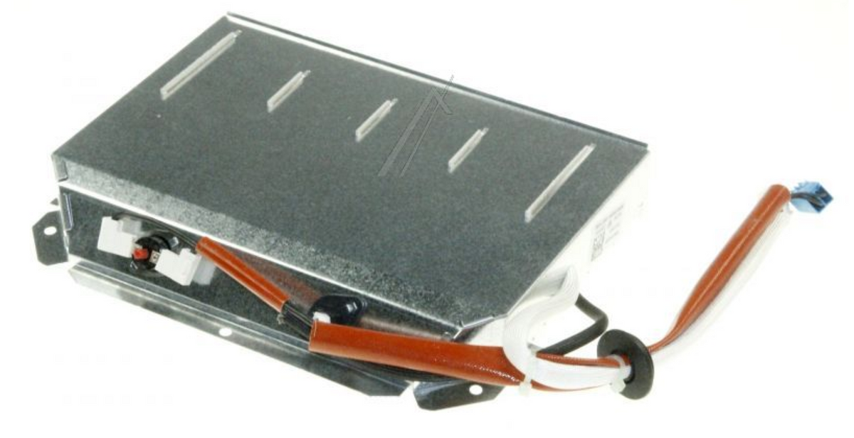 Originales Beko Heizelement 2970101400, Heizungsersatzteil für Haushaltsgeräte, sichtbar mit Metallheizelement und Anschlusskabel