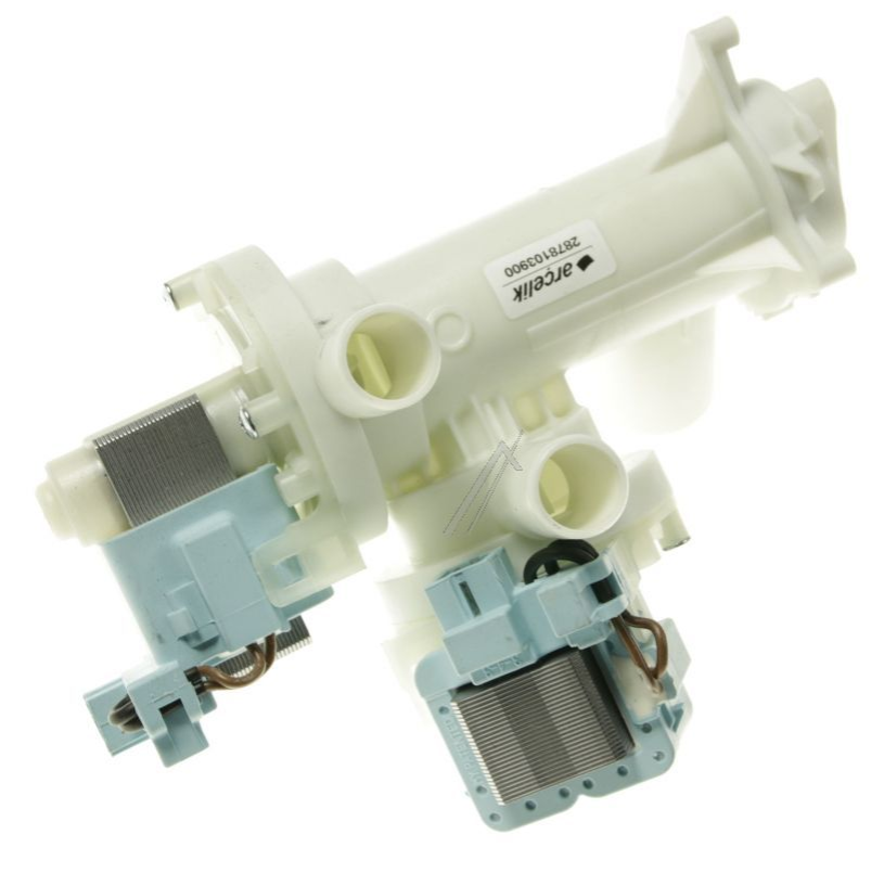 Beko Jet Pump Filter Assembly 2878103900, kompatibel mit Waschmaschinen, zeigt die Filtereinheit mit Anschluss.