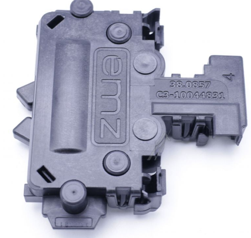 Gorenje Türverriegelung EMZ 805101, original Ersatzteil, zeigt die robuste Metallverriegelung für Gorenje Haushaltsgeräte