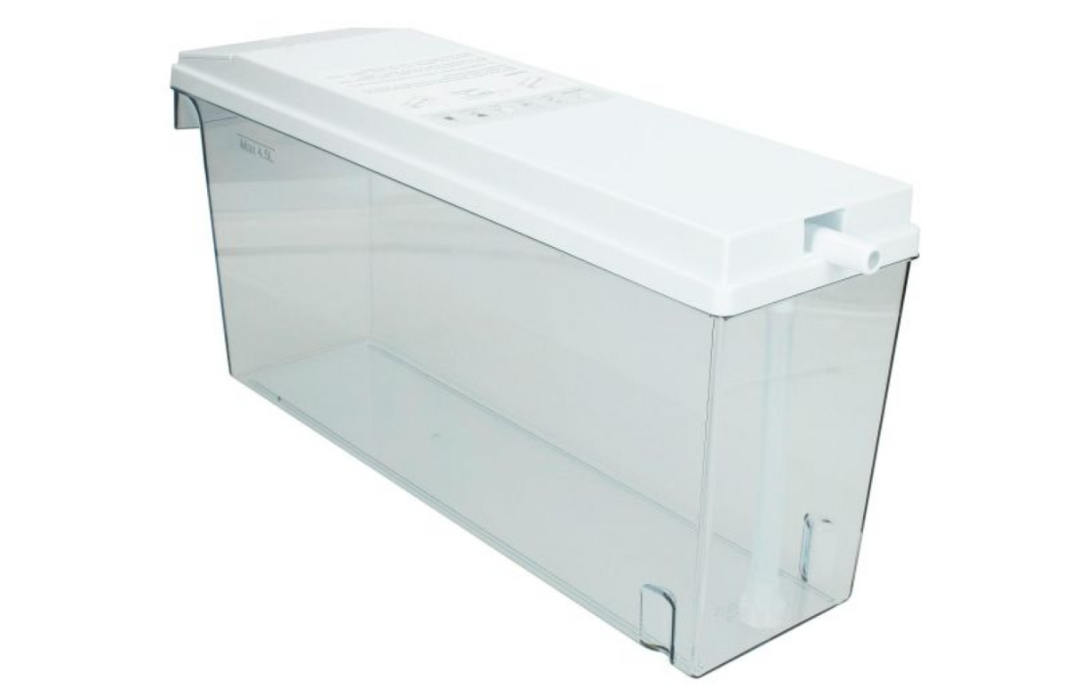 Original Gorenje Wassertank HK1927149 HK4103169 für Geschirrspüler, sichtbarer Tank mit Anschluss und Wasseranschluss.