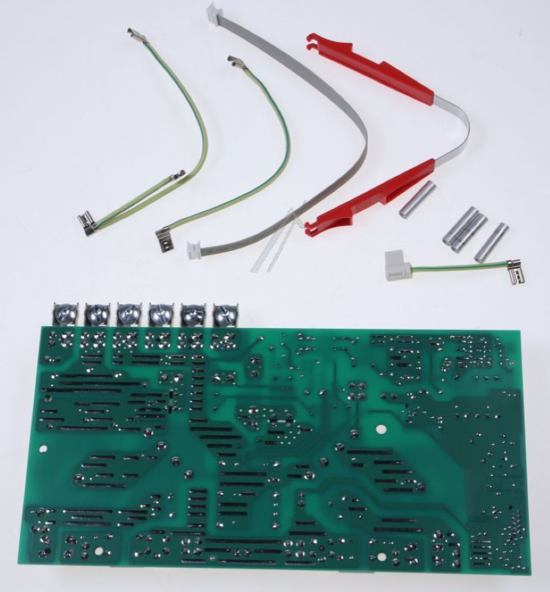 Universale Netzfilterplatine von Küppersbusch, technische Komponente mit elektrischen Anschlüssen und Leiterplatten-Design.