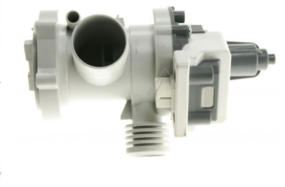 Original Vestel Pumpe Hanyu 12 mm, Modell 32035483, zeigt die Pumpe mit schwarzem Anschluss und Gehäuse.
