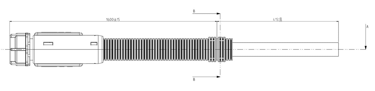 Bauknecht Zulaufschlauch für Spülmaschine, original Ersatzteil, flexible Wasserzulaufleitung, sichtbar mit Anschlussenden Enden