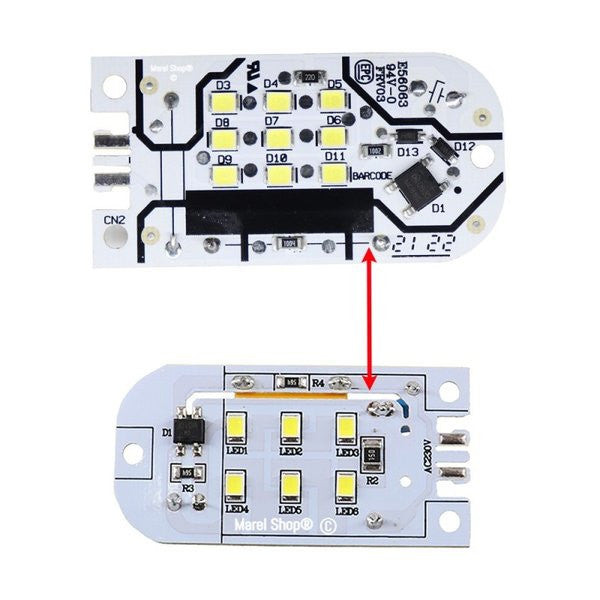 Vestel LED-Platine für Kühlschrank, kompatibel mit Gorenje und SMEG, Modellnummern 32051997, 32042482, 824610991, 32045527