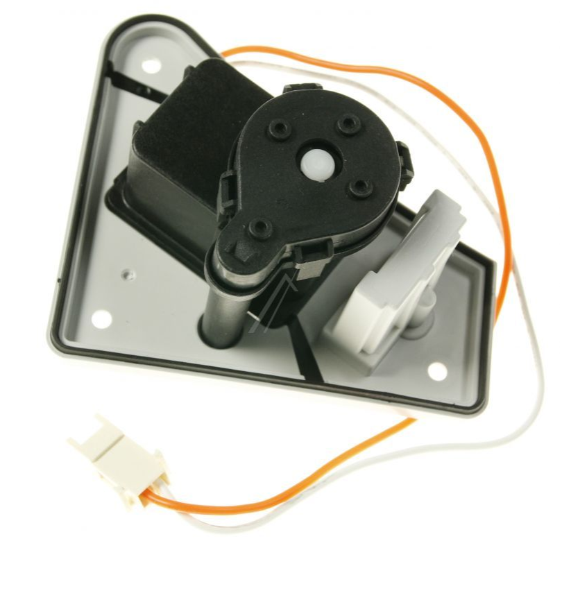 Bauknecht Kondenswasserpumpe C00627328 mit Anschluss und Schlauch für Haushaltsgeräte, Nahaufnahme, technische Details sichtbar
