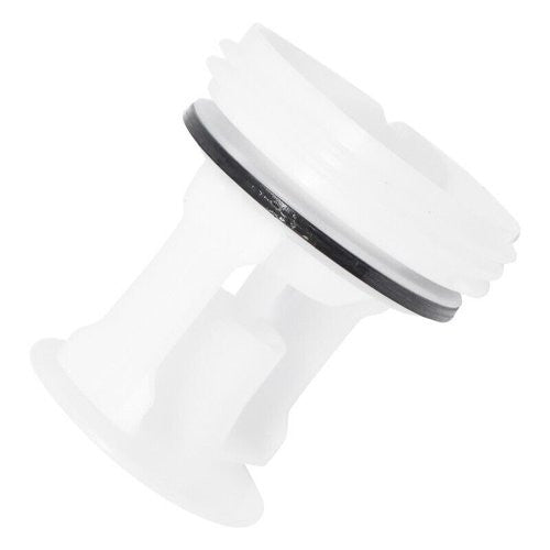 Bauknecht Indesit Ablaufpumpe Modell 488000855480, original Teil, zeigt die Pumpe mit Anschlussstücken und Gehäuse.