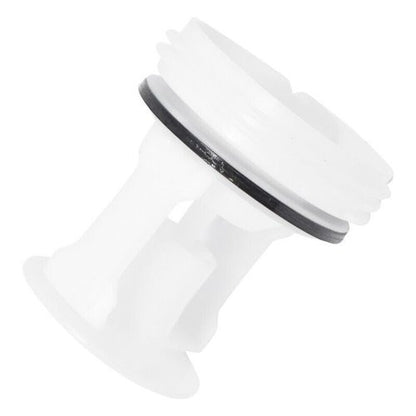 Bauknecht Indesit Ablaufpumpe Modell 488000855480, original Teil, zeigt die Pumpe mit Anschlussstücken und Gehäuse.