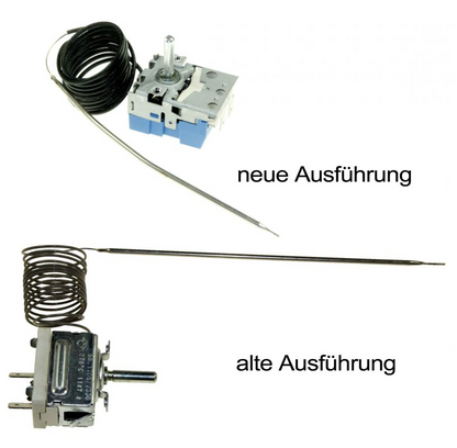 Originaler Bauknecht Thermostat 480121100077, passend für Whirlpool und Indesit, zeigt das Bauteil in der Abbildung.