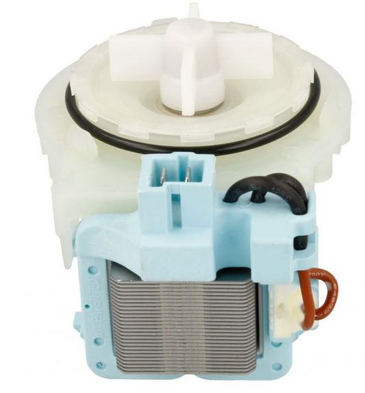 Beko Pumpenmotor für Abflusspumpe, passend für Grundig und Arcelik, zeigt den schwarzen Elektromotor mit Anschluss.