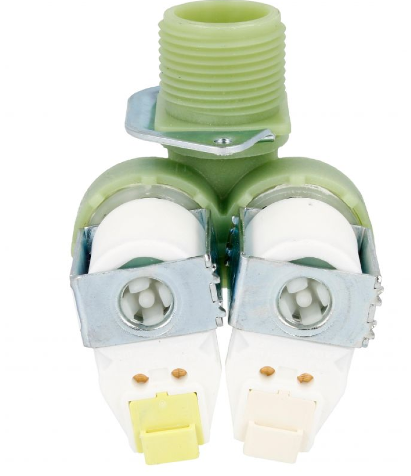 Gorenje Elektroventil doppelt, Originalteil, AXW-587559, sichtbar mit Anschluss und Ventilmechanismus auf dem Bild.