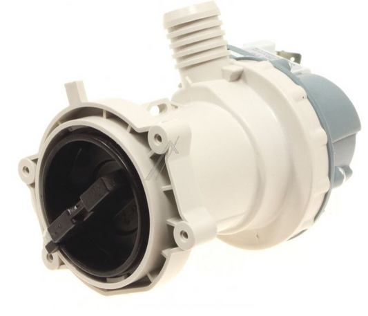 Original Gorenje Abfluss Pumpe PX2025-5 ABLAUFPUMPE HK1911126, sichtbar mit Anschluss und Komponenten.