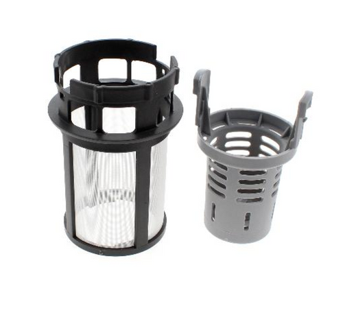 Bauknecht Microfilter in dunklem Grau, passend für IKEA Geräte, mit Modellnummer C00386682, zeigt das kompakte Filtersystem.