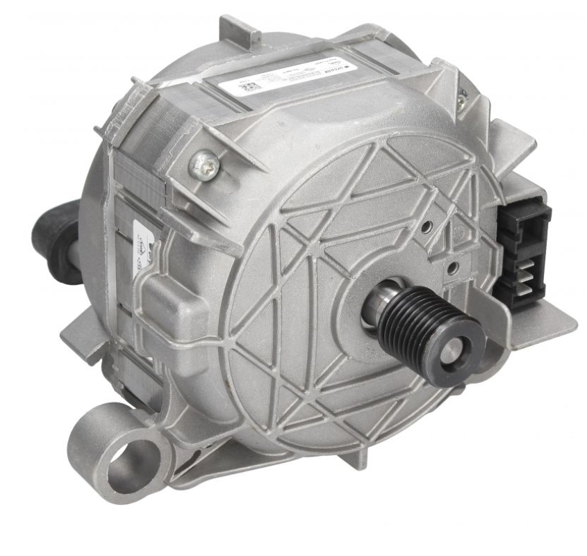 Originaler Motor für Bauknecht Waschtrockner, Modell C00865672, C00865655, sichtbarer Teil mit Kabelanschluss.