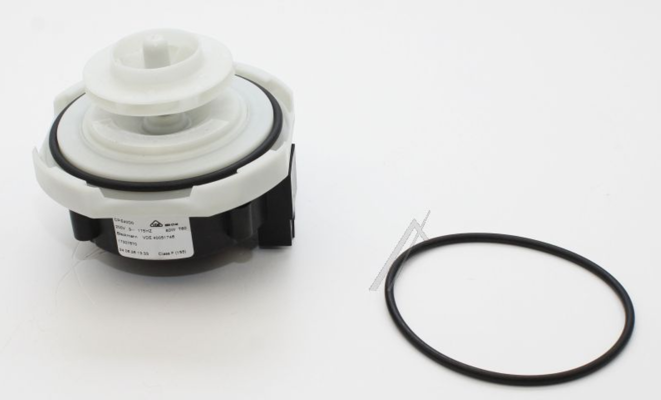 Bauknecht C00861866 Umwälzpumpe Kit BLDC AWECO+ DIC, Original, zeigt die Pumpe und Komponenten für Haushaltsgeräte