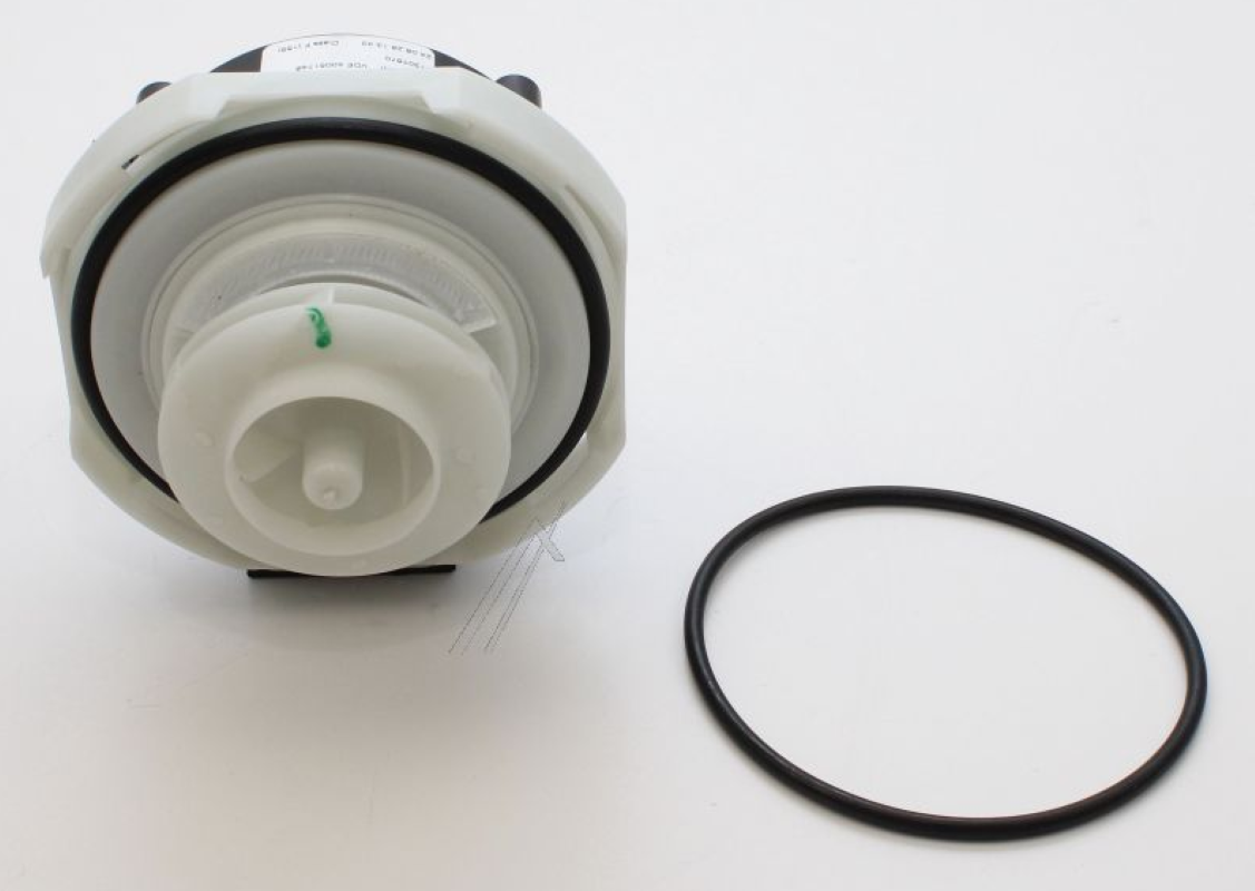Bauknecht C00861866 Umwälzpumpe Kit BLDC AWECO+ DIC, Original, technische Ansicht mit Pumpe und Komponenten