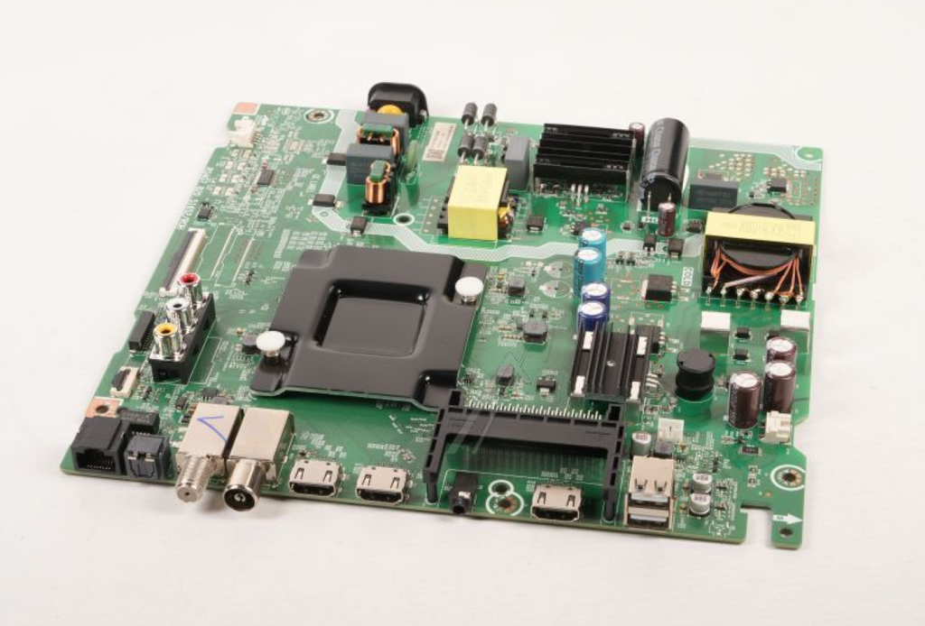 Original Hisense Hauptplatine für 55E70QEVS, große Komponenten, technische Ansicht, Elektronikreparatur, GERM HT434335