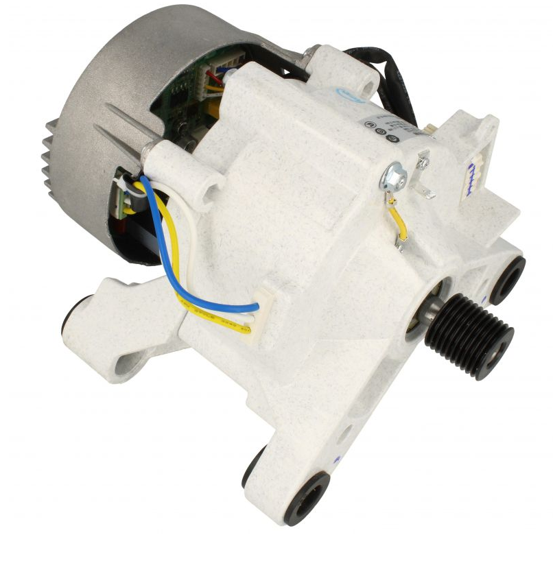 Original Hisense Gorenje WDHX350FA bürstenloser DC-Motor HK2156400, Nahaufnahme des Motors in der Produktbeschreibung