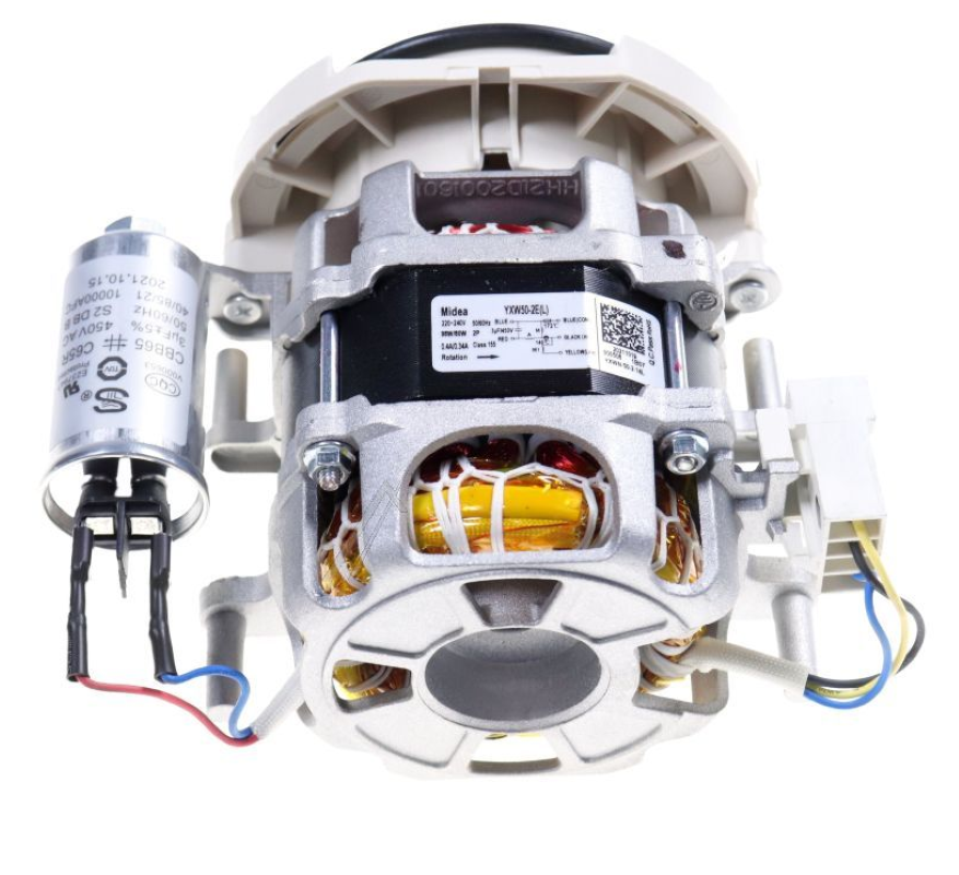 Hisense Gorenje YXW50-2E(L) Umwälzpumpe, Originalteil, technische Ansicht, elektrische Anschlüsse und Pumpenkörper sichtbar