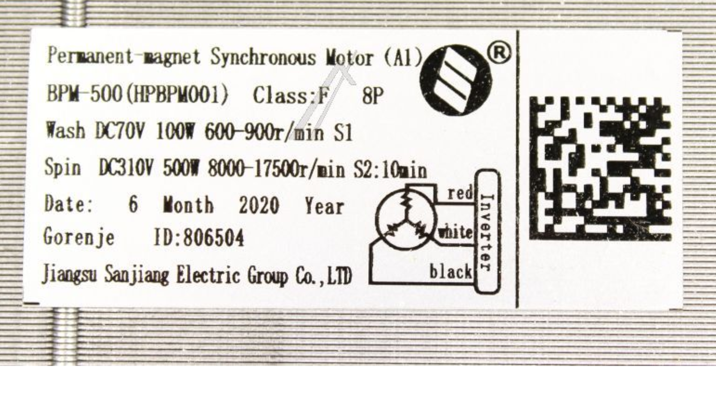 Original Hisense Gorenje BPM-500 Motor 806504, kompatibel, für Haushaltsgeräte, technische Ansicht, klare Darstellung