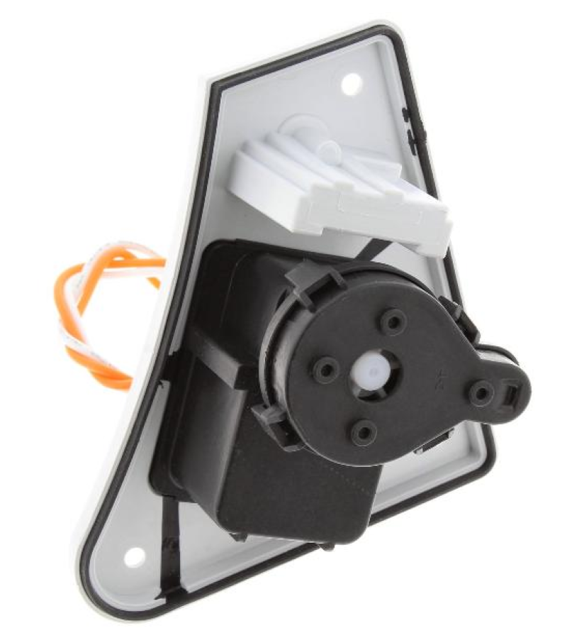 Bauknecht Kondenswasserpumpe C00627328, zeigt die Pumpe in einer technischen Abbildung mit Anschlüssen und Kabel.