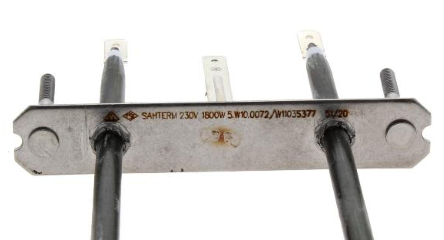 Bauknecht Oberhitze Heizelement 1800W 230V, Originalersatzteil, für Backofen, zeigt das Heizgerät in der Abbildung