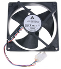 Gorenje FAN DELTA EUB1312ME-04GFM Lüfter, original, mit schwarzen Gehäuse und rotierenden Lüfterblättern, auf Screenshot sichtbar