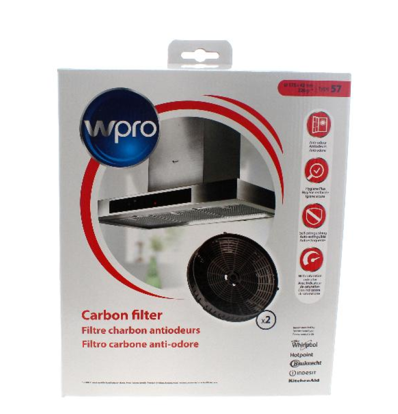 Bauknecht Aktivkohlefilt. model type 57 C00385095 484000008824 Original