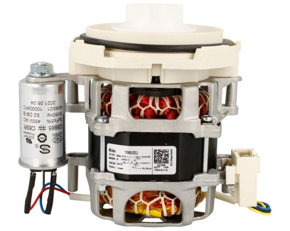 Original Midea YXW50-2E(L) Motor für Umwälzpumpe, technische Ansicht, detailliertes Bild der Pumpenkomponente