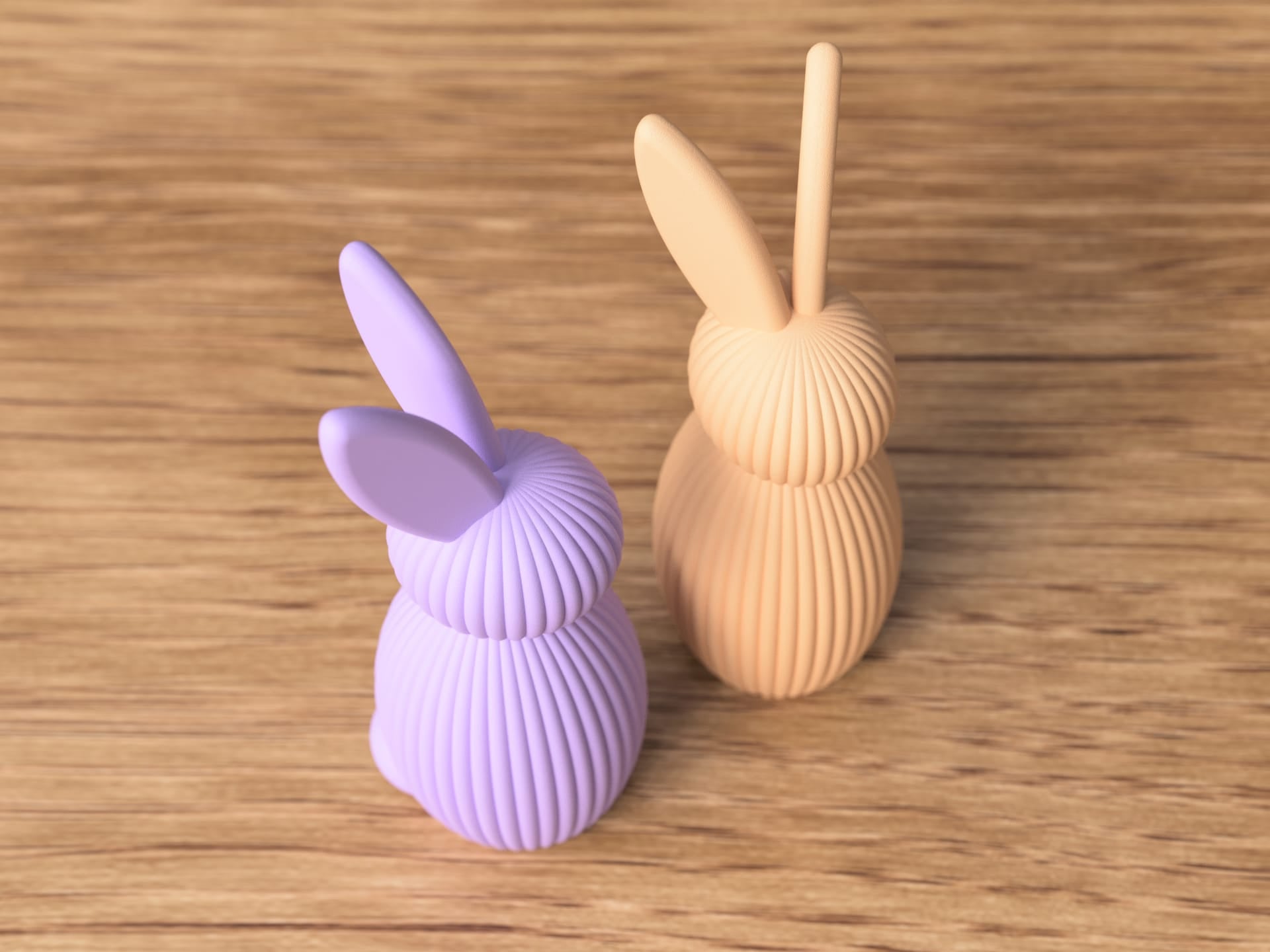Grauer 3D Osterhase aus Kunststoff, Osterdekoration von MAI-Parts, ideal für Ostern und Geschenkideen