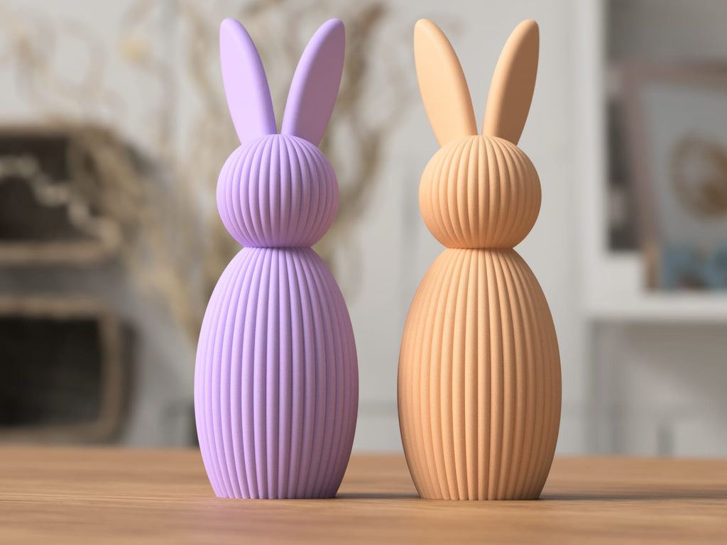 Grauer Osterhase aus 3D-Druck, dekorativ für Ostern, von MAI-Parts, ideal als Osterdekoration oder Geschenk