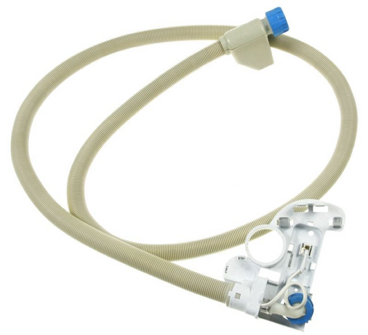 Bauknecht Elektrischer Aquastop 2901230500, Originalteil, zeigt das Bauteil mit Kabelanschluss und Modellnummer auf weißem Hintergrund.