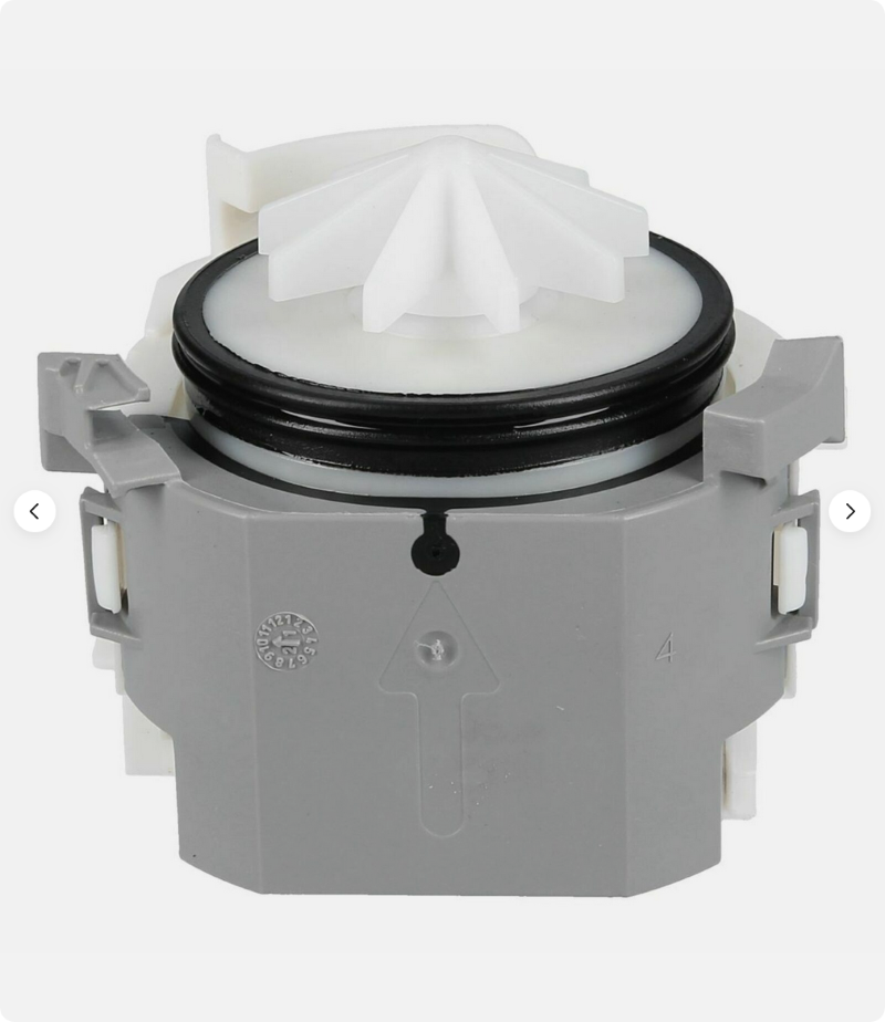Bauknecht Beko 1736370200 BLDC Abwasserpumpe Gruppe C00872625, sichtbar mit Pumpenkomponenten und Anschlussstücken