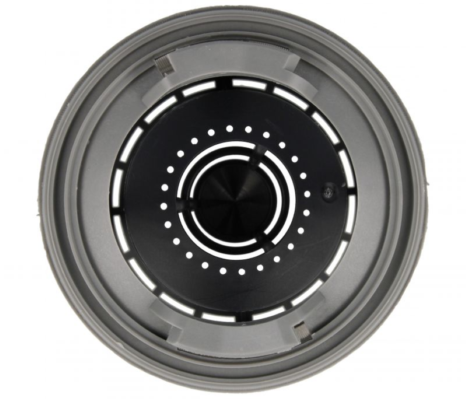Original Bauknecht Beko Filtergruppe RAL7016/RAL7037, passend für Haushaltsgeräte, zeigt die Filtereinheit mit Markenlogo.