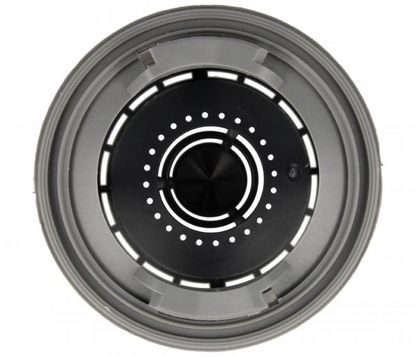 Original Bauknecht Beko Filtergruppe RAL7016/RAL7037, passend für Haushaltsgeräte, zeigt die Filtereinheit mit Markenlogo.