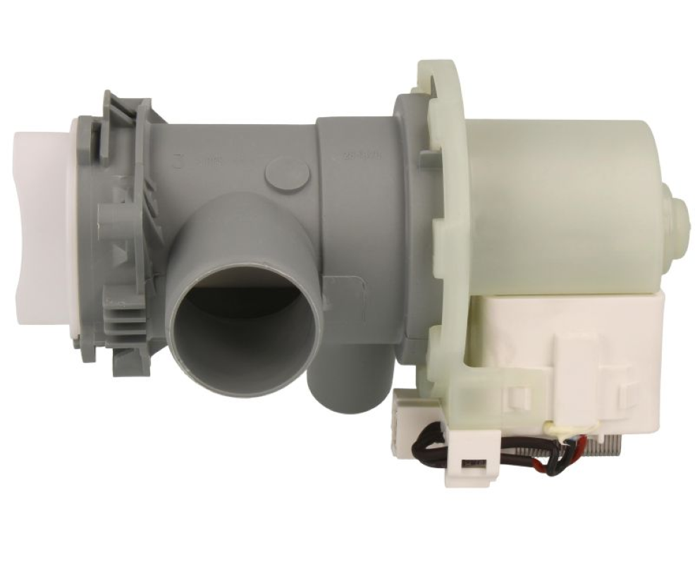 Original Bauknecht Beko Laugenpumpe C00912661, waschmaschinenersatzteil, sichtbare Laugenpumpe in weißer Farbe