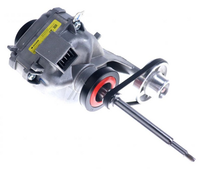 Originaler Bauknecht Beko Trocknermotor, Ersatzteil C00871421, mit sichtbaren elektrischen Anschlüssen und Gehäuseteilen