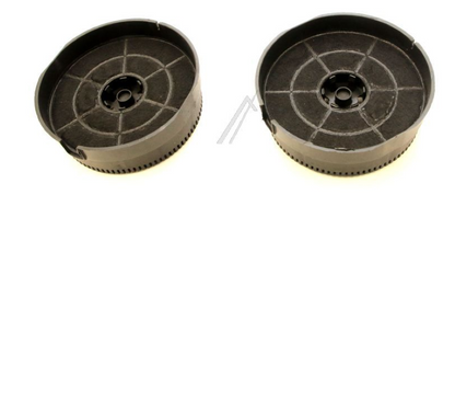 Bauknecht Beko Kohlefilter Mod. 58, 2 Stück, für Küchenlüftung, schwarzer Kohlefilter in Verpackung, Produktdetails sichtbar