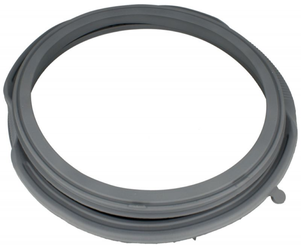 Originaler Bauknecht Beko Faltenbalg C00872418 für Waschmaschinen, als Ersatzteil, mit schwarzem Gummi und Metallklemmen