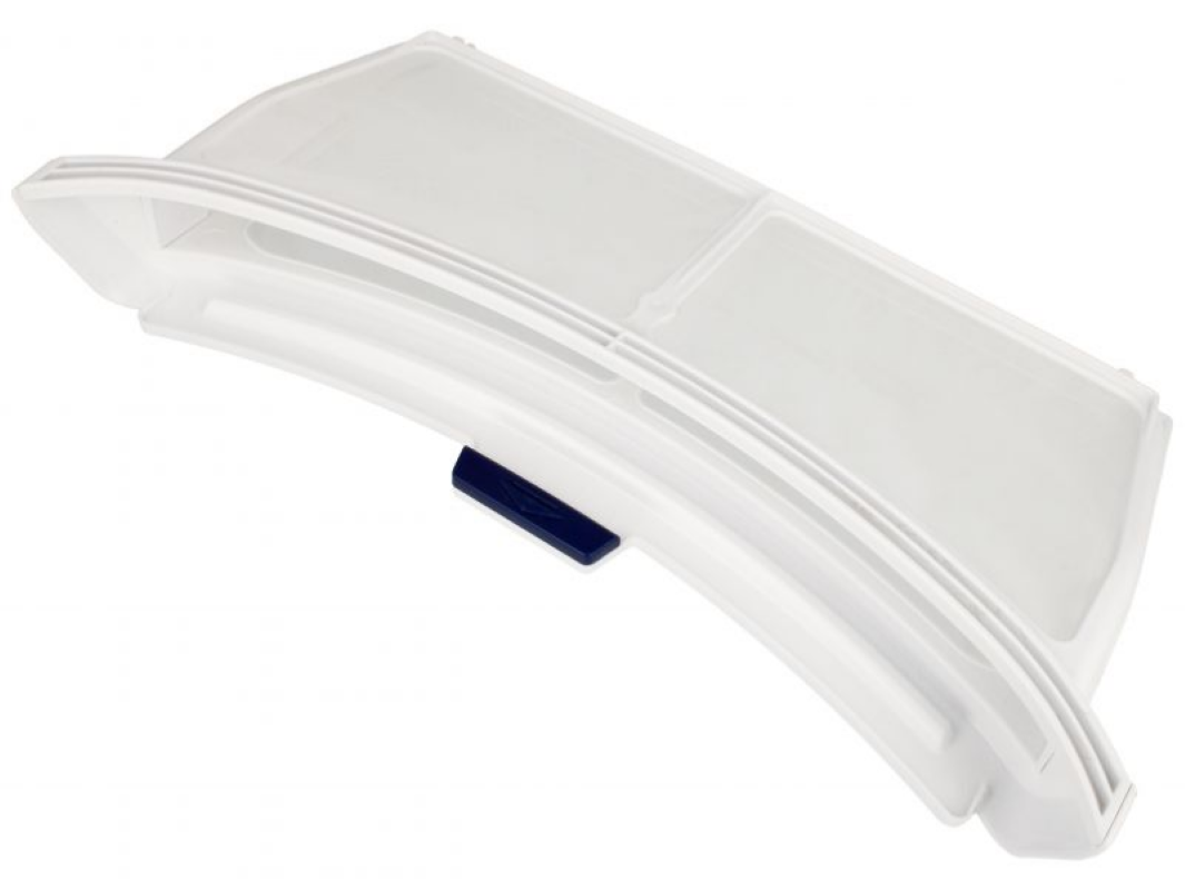 Bauknecht Beko Filterkassette C00871224 für Waschmaschine, weiße Filterkassette mit Filtereinsatz, Nahaufnahme