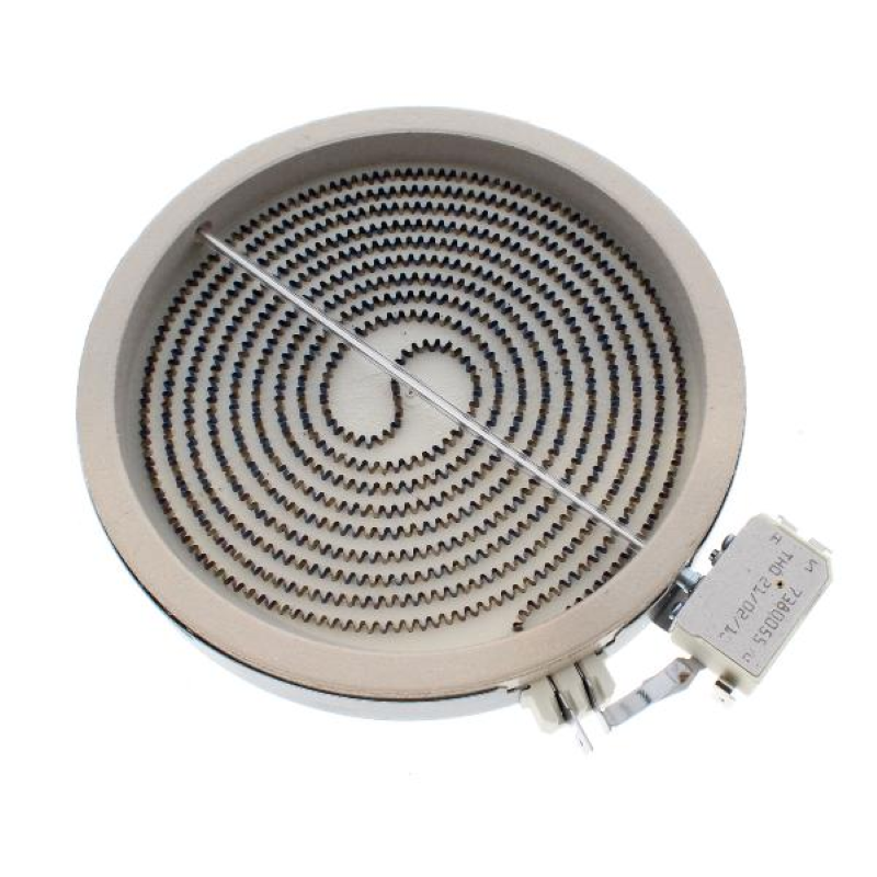 Bauknecht Beko Heizelement 180mm, 1700W, original Ersatzteil, für Haushaltsgeräte, sichtbar mit Heizdraht und Anschluss.