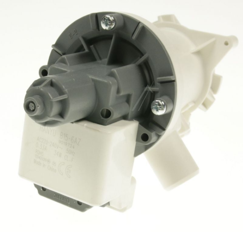 Bauknecht Beko Pumpen-Filter Baugruppe C00876093, sichtbar mit Filter und Anschlussstücken für Waschmaschinen oder Trockner