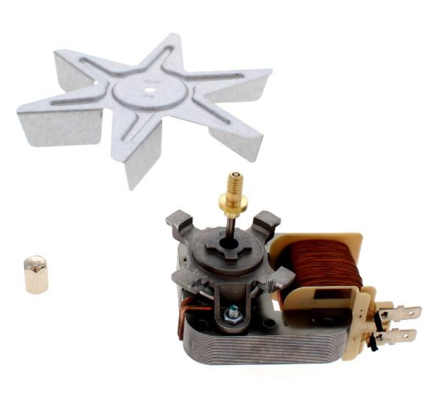 Originaler Bauknecht Lüftermotor C00398229, sichtbares Bild des zuverlässigen Ersatzteils für Haushaltsgeräte.