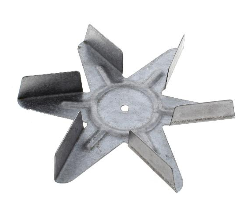 Bauknecht Lüfterrad CEBI C00502532, sichtbares Lüfterrad für Haushaltsgeräte, aus Metall, in neutralem Hintergrund.