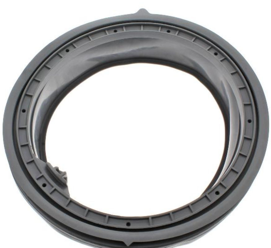 Bauknecht Manschette HA05G mit blauem Logo, passend für BK/HP Waschmaschinen, auf weißem Hintergrund sichtbar