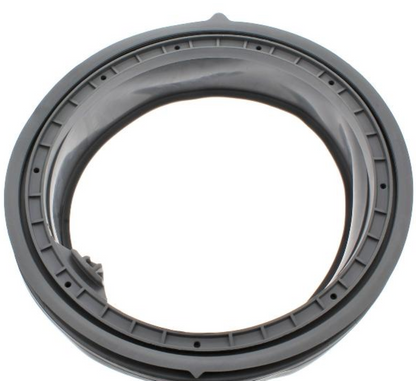 Bauknecht Manschette HA05G mit blauem Logo, passend für BK/HP Waschmaschinen, auf weißem Hintergrund sichtbar