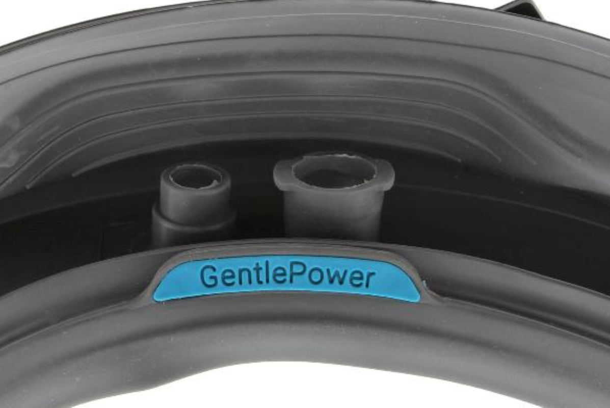 Bauknecht Manschette HA05G, BK/HP mit blauem Logo, für Waschmaschinen, zeigt die Gummimanschette mit Logo im Bild