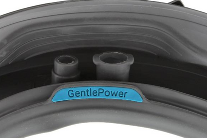 Bauknecht Manschette HA05G, BK/HP mit blauem Logo, für Waschmaschinen, zeigt die Gummimanschette mit Logo im Bild